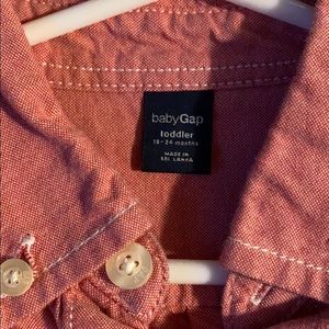 Baby gap pink long sleeve dress shirt